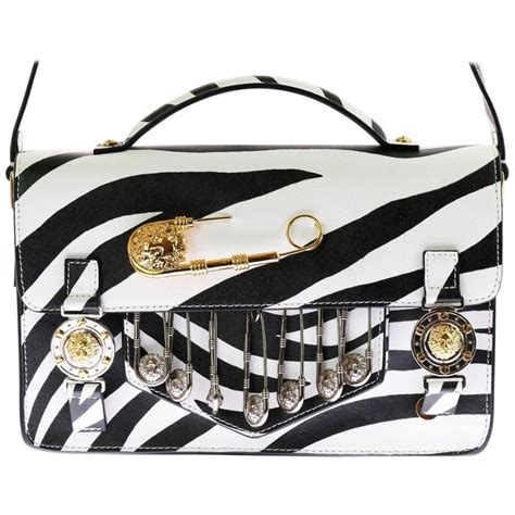 versus versace pin bag|Versus Versace Leather Safety Pin Handle Bag .